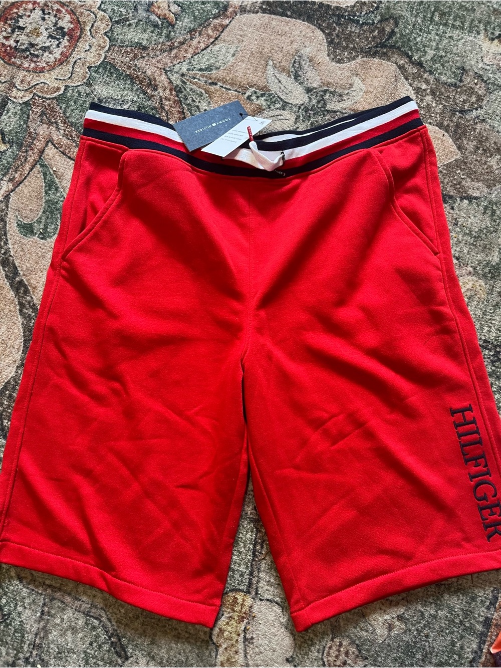 Tommy Hilfiger Boys Red Athletic Shorts Size XL (18/20) NEW WITH TAGS